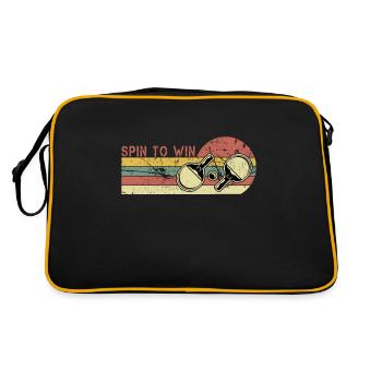 Spin pour gagner. Tennis de table, Ping Pong - Sac Retro - noir/or - Dos