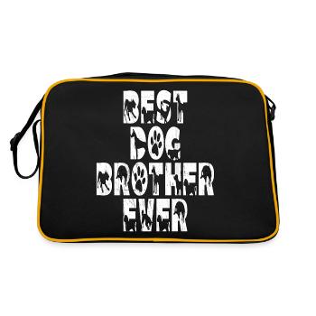 Meilleur frère de chien de tous les temps. Chien d’anniversaire frère - Sac Retro - noir/or - Dos