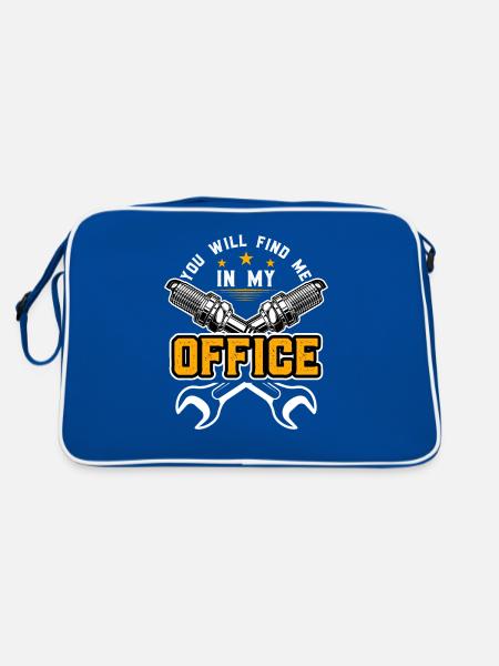 Mechanic Automotive Mechatronics Technician - Retro Bag - blue/white - Back