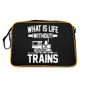 Conducteur de train Qu’est-ce que la vie sans trains - Sac Retro - noir/or - Dos