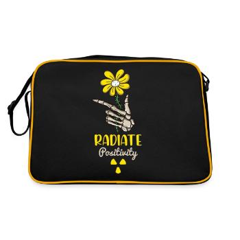 X-Ray Flower Rad Tech Gift Art - Sac Retro - noir/or - Dos