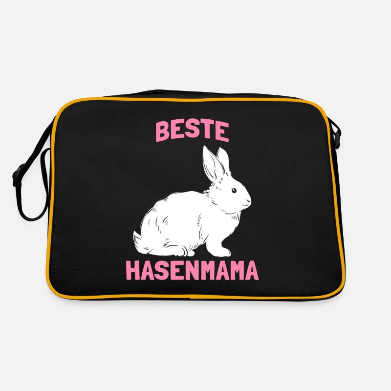 Beste Hasenmama Retro Tasche