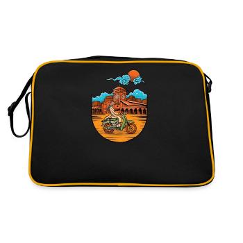 Vietnam I Saigon Scooter Pho Bo Motif de voyage pour - Sac Retro - noir/or - Dos
