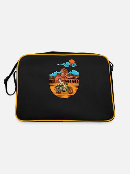 Vietnam I Saigon Scooter Pho Bo Motif de voyage pour - Sac Retro - noir/or - Dos