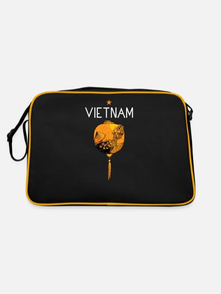 Vietnam I Hanoi Scooter Pho Bo Travel Motive for - Retro Bag - black/gold - Back