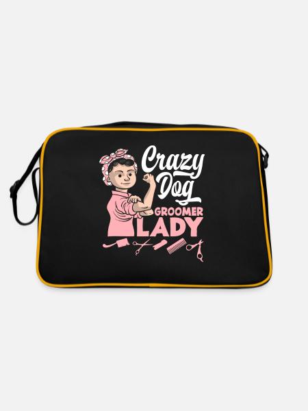 Dog Groomer Dog Groomer Dog Salon Dog Groomer - Retro Bag - black/gold - Back