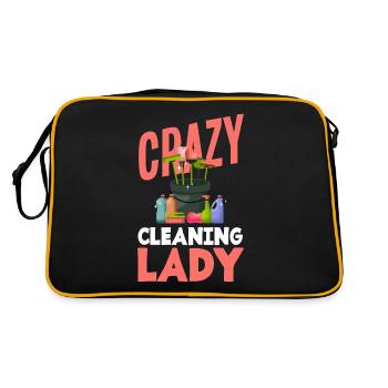 Funny cleaning lady Cleaner Housewife Cleaning - Retro Bag - black/gold - Back