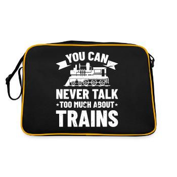 Les conducteurs de train ne parlent jamais trop des trains - Sac Retro - noir/or - Dos