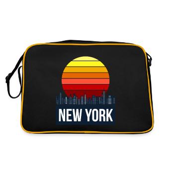 New York - Sac Retro - noir/or - Dos