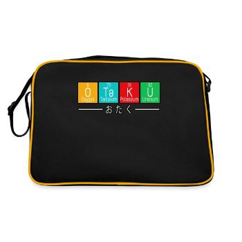 Anime Otaku Periodic Table Elements aime le manga - Sac Retro - noir/or - Dos