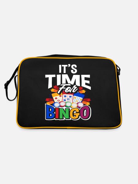 Bingo - Retro Tasche - Schwarz/Gold - Hinten