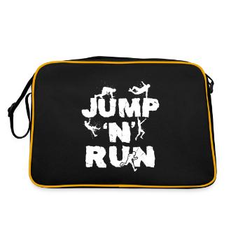 Jump 'N' Run OCR Dirtrun Mudder Laufstrecke - Retro Tasche - Schwarz/Gold - Hinten