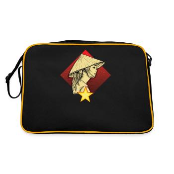 Vietnam I Hanoi Scooter Pho Bo Motif de voyage pour - Sac Retro - noir/or - Dos