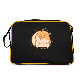 mignon hamster rongeur animal de compagnie - Sac Retro - noir/or - Dos