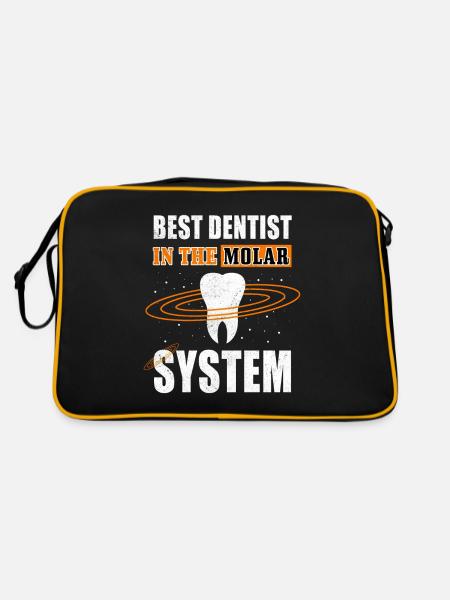 Dentist Dentist Dentist - Retro Bag - black/gold - Back