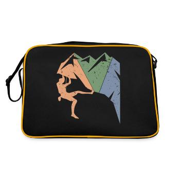 Vintage Climber Bouldering Retro Birthday Rock - Sac Retro - noir/or - Dos