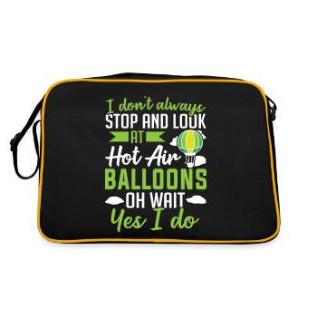 Arrêtez-vous en montgolfière et cherchez des montgolfières - Sac Retro - noir/or - Dos