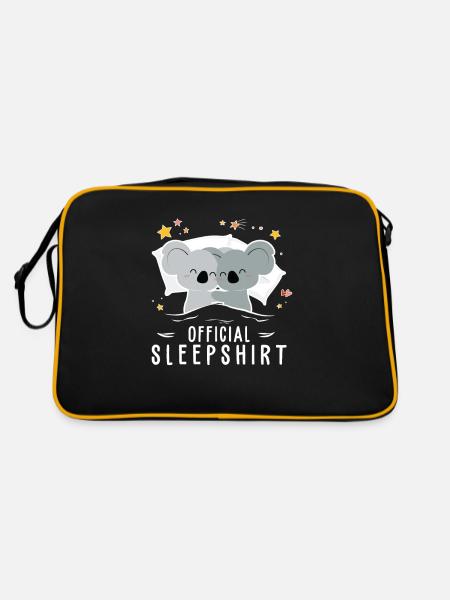Official Sleepingshirt Pajamas Koala Funny - Retro Bag - black/gold - Back