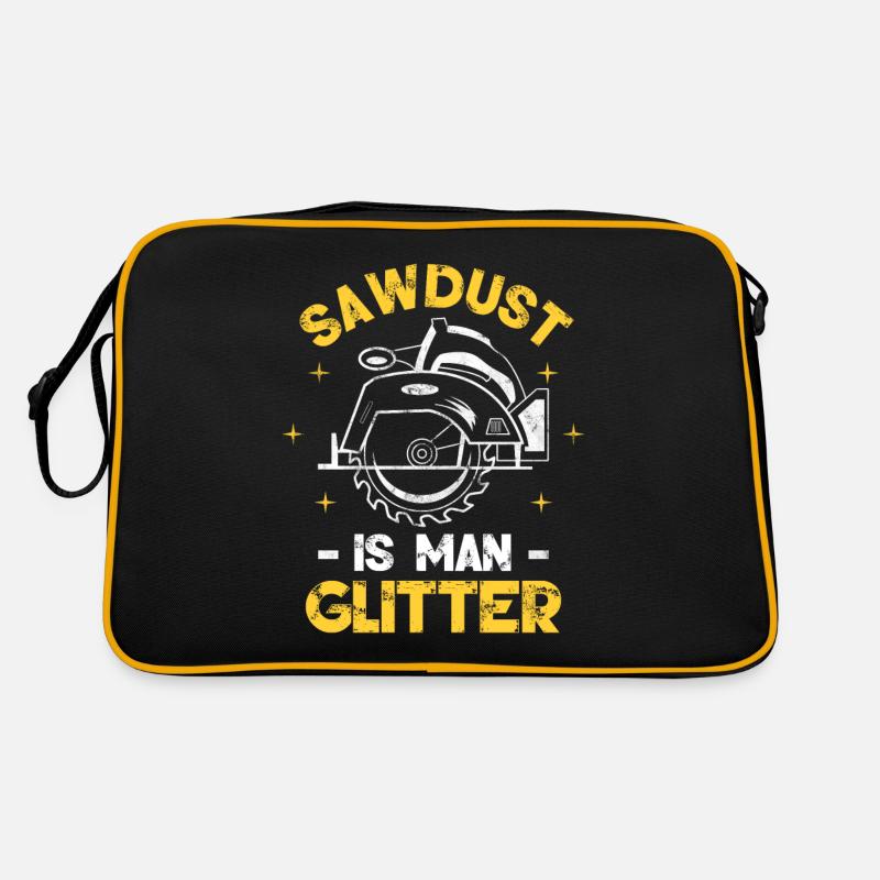 La sciure de bois est l’homme glitter Sac Retro