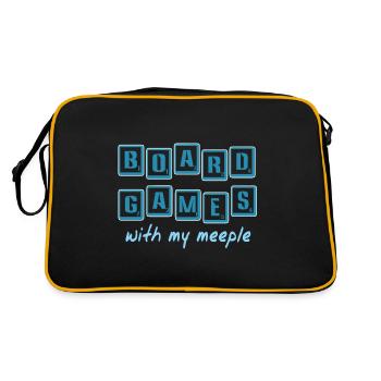 Jeux de société avec mon pion - Sac Retro - noir/or - Dos