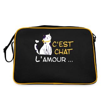 C'est Chat l'amour - Sac Retro - noir/or - Dos