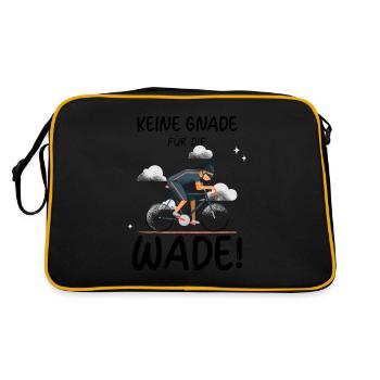 Fahrradfahrer Wade Waden Rennrad Fahrrad Radfahrer - Retro Tasche - Schwarz/Gold - Hinten