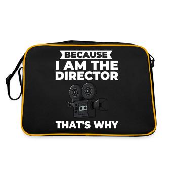 Filmregisseur Filmemacher Filmen Kamera Film - Retro Tasche - Schwarz/Gold - Hinten
