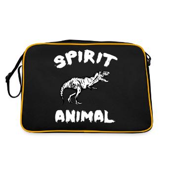 TYRANNOSAURUS - Retro Tasche - Schwarz/Gold - Hinten