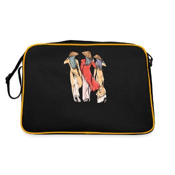 Vietnam I Hanoi Scooter Pho Bo Motif de voyage pour - Sac Retro - noir/or - Dos