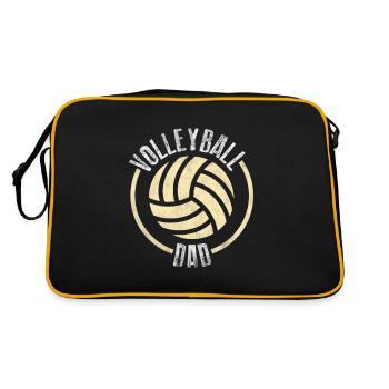 Volleyball Papa Volleyeur Joueur de volley-ball grand volley-ball - Sac Retro - noir/or - Dos