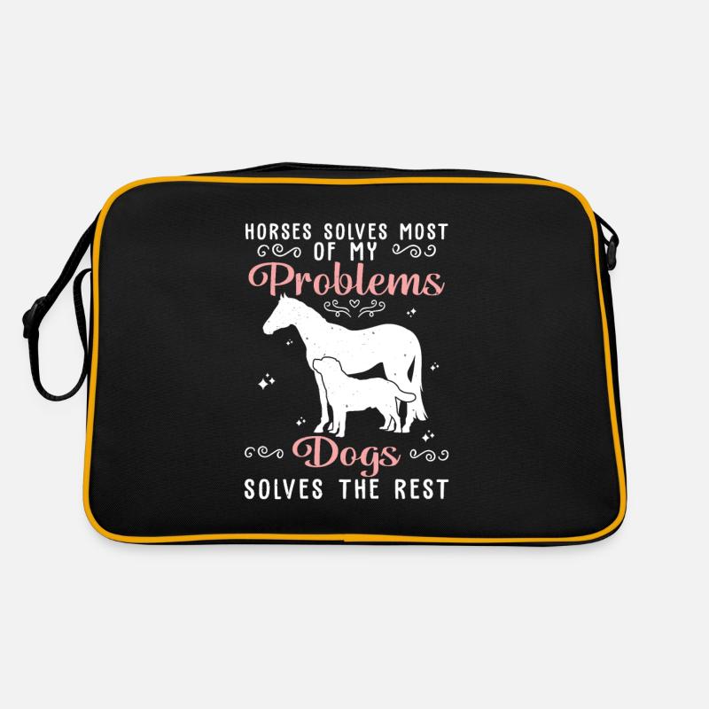Les chevaux résout la plupart de mes problèmes Sac Retro