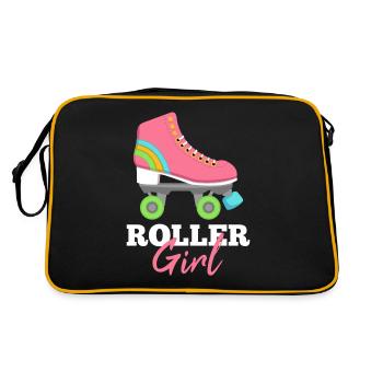 Roller Athlètes Roller Patins à roulettes Patins à roulettes - Sac Retro - noir/or - Dos