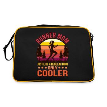 Runner Mom Definition Half Marathon Running Lover - Retro Bag - black/gold - Back