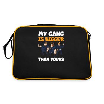 Police Officer Gang Is Bigger Yours - Retro Bag - black/gold - Back