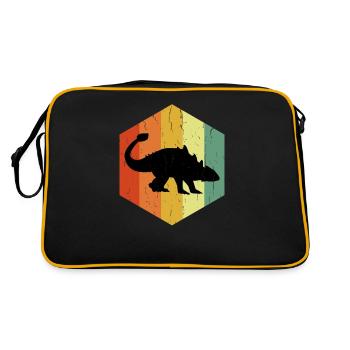 Ankylosaurus Ankylosaurus Hexagone en détresse - Sac Retro - noir/or - Dos