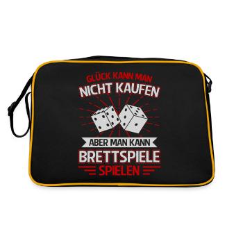 Gesellschaftsspiele Spieleabend Brettspiele - Retro Tasche - Schwarz/Gold - Hinten