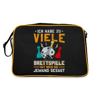 Gesellschaftsspiele Spieleabend Brettspiele - Retro Tasche - Schwarz/Gold - Hinten