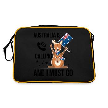 Australie Australie Australie Vacances Australie - Sac Retro - noir/or - Dos
