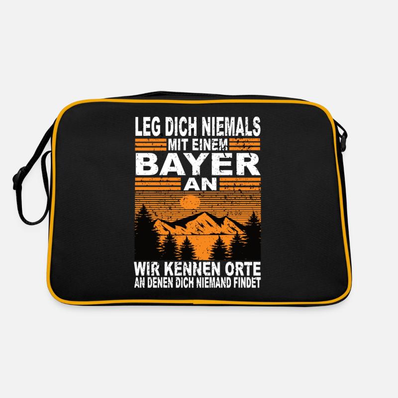 Leg Dich Niemals Mit Einem Bayer an Retro Tasche