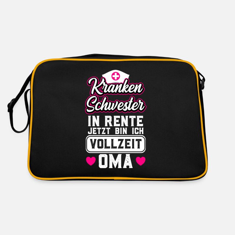 Ruhestand Rente Krankenschwester Retro Tasche