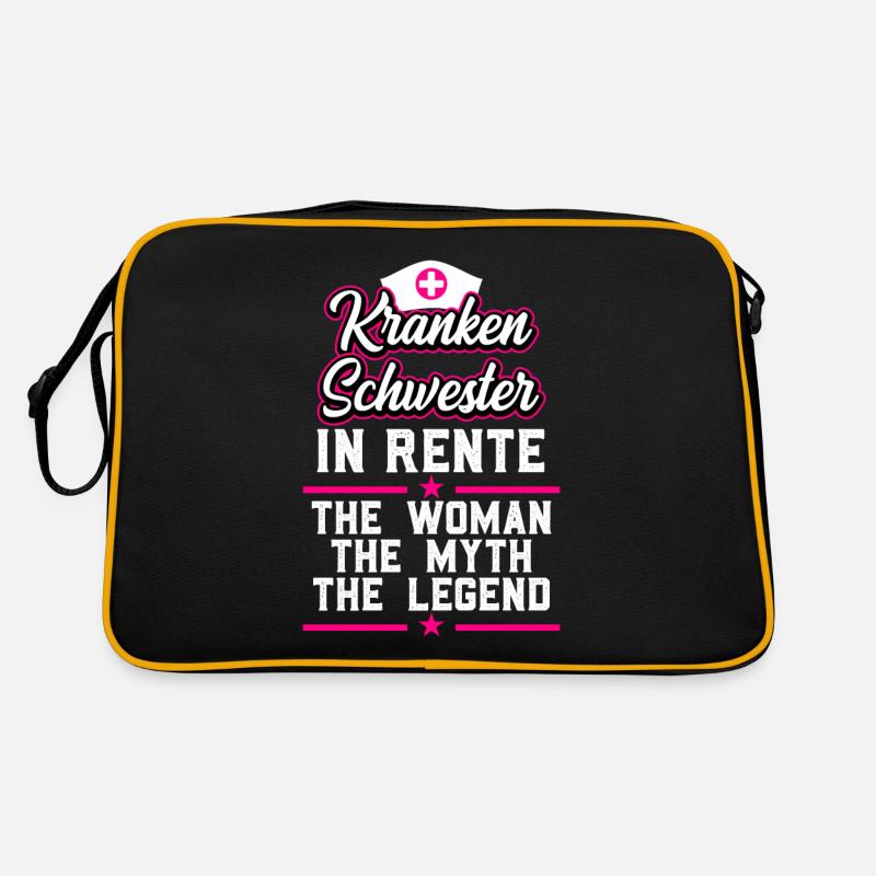 Ruhestand Rente Krankenschwester Retro Tasche