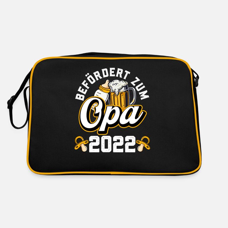 Stolzer Opa 2022 Befördert zum Opa Retro Tasche