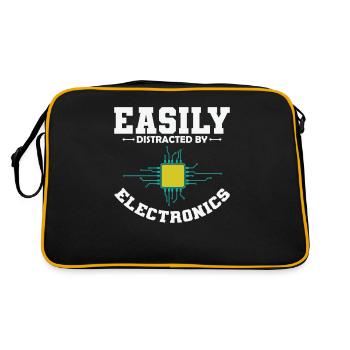 Easily Distracted By Electronics Profession - Retro Bag - black/gold - Back