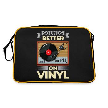 Turntable Record Player Records - Retro Bag - black/gold - Back