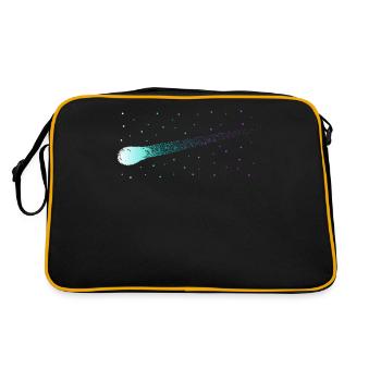 Meteorite Meteoroid Comet Shooting Star Gift - Retro Bag - black/gold - Back