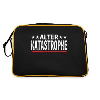 Alter Katastrophe - Retro Tasche - Schwarz/Gold - Hinten