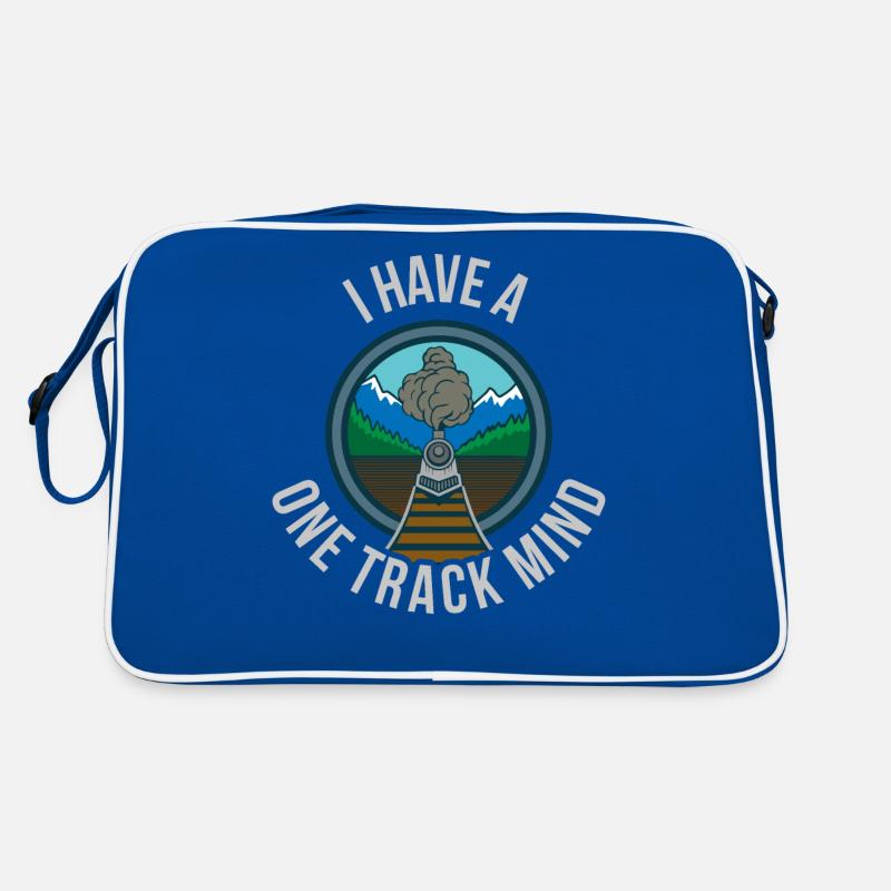 I Have A One Track Mind Train Zug Geschenk Retro Tasche