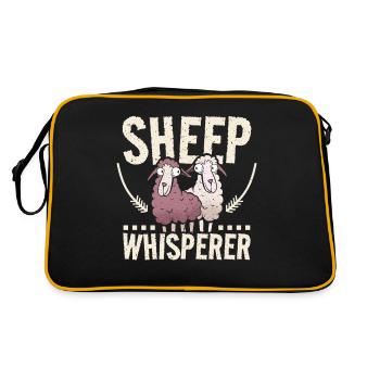 Sheep whisperer - Retro Tasche - Schwarz/Gold - Hinten