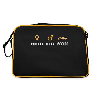 Retro-spiel Videospieler Gamepad Videospiele - Retro Tasche - Schwarz/Gold - Hinten