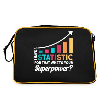 Analyste statistique Statisticien Gift - Sac Retro - noir/or - Dos